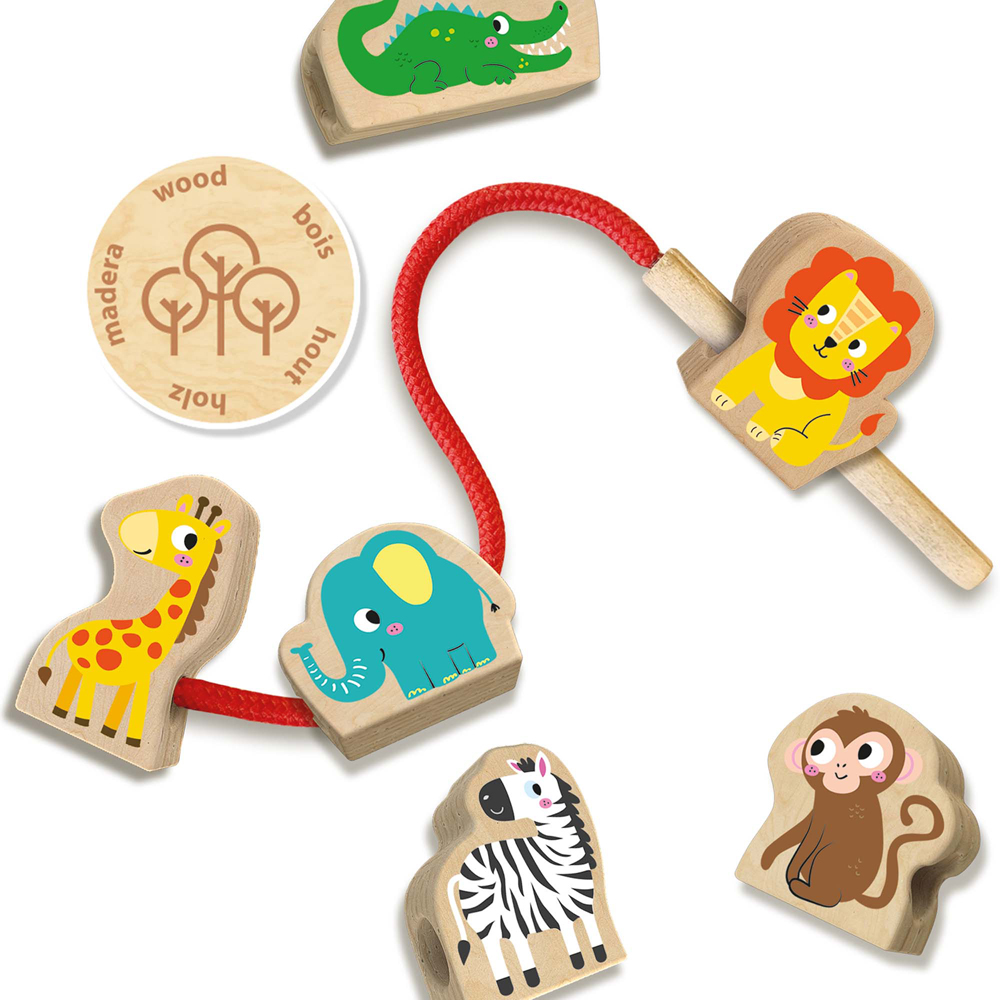 SES Creative My First Lacing Wooden Animal Beads Activity Set Image 5