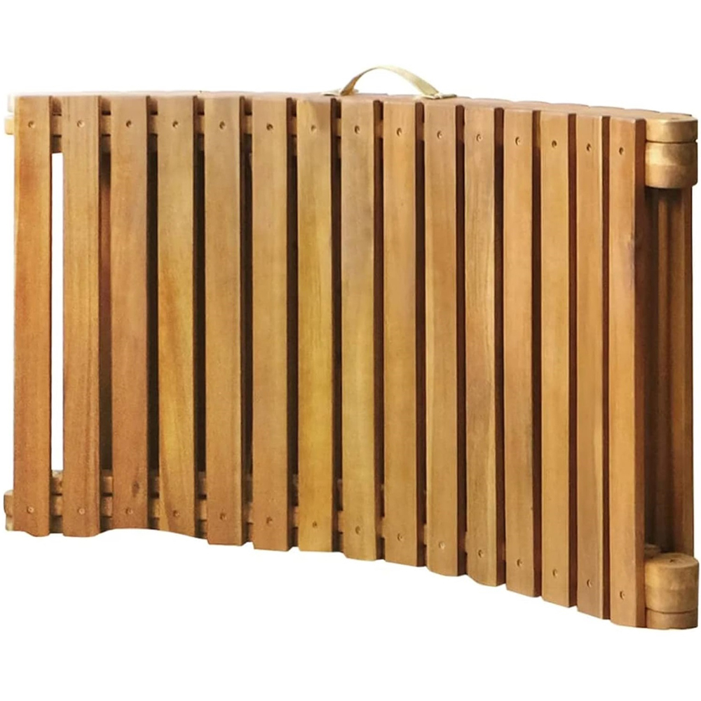 Garden Gear Morgan Set of 2 Acacia Sun Lounger with Grey Cushion Image 3