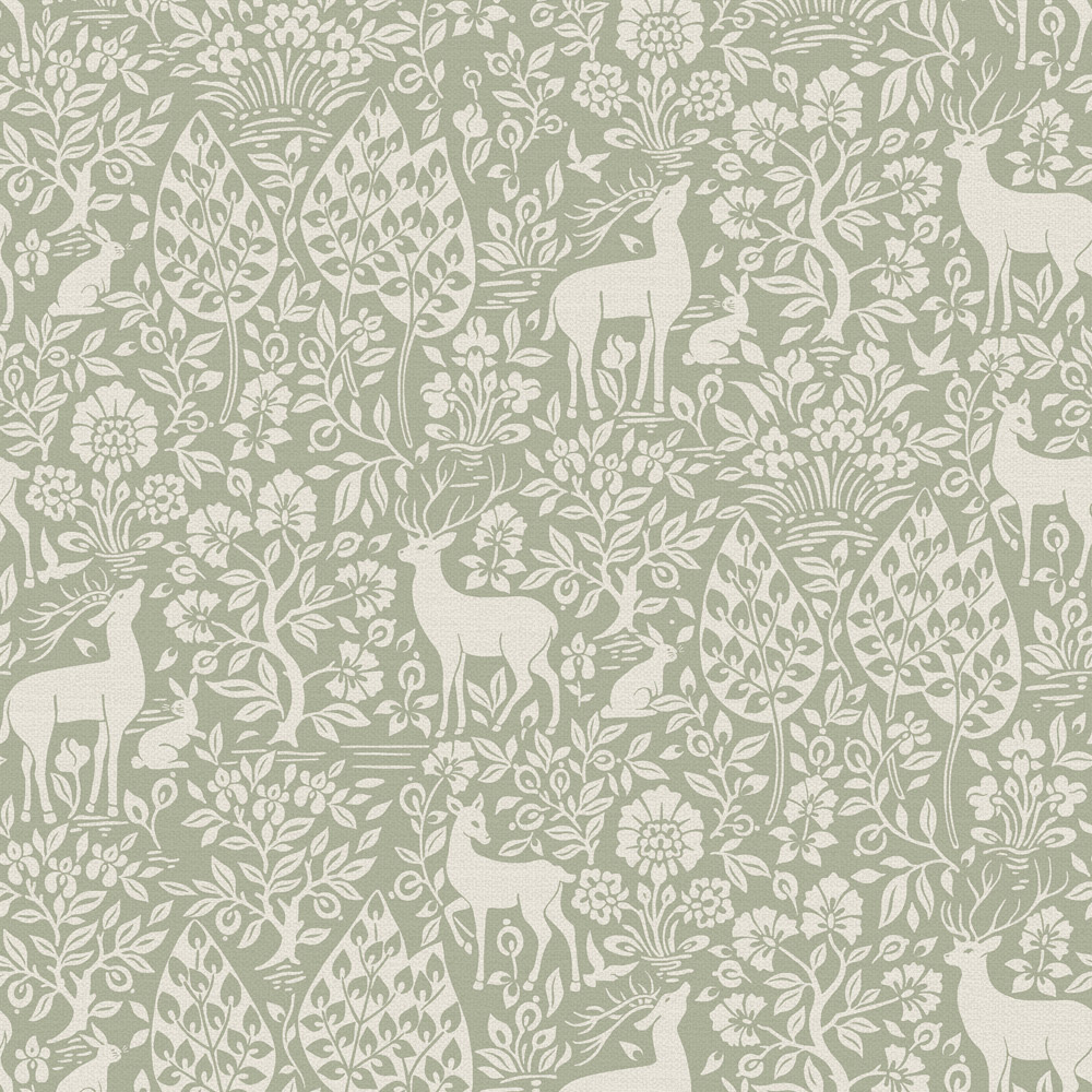Holden Decor Deer Woods Sage Wallpaper Image 1