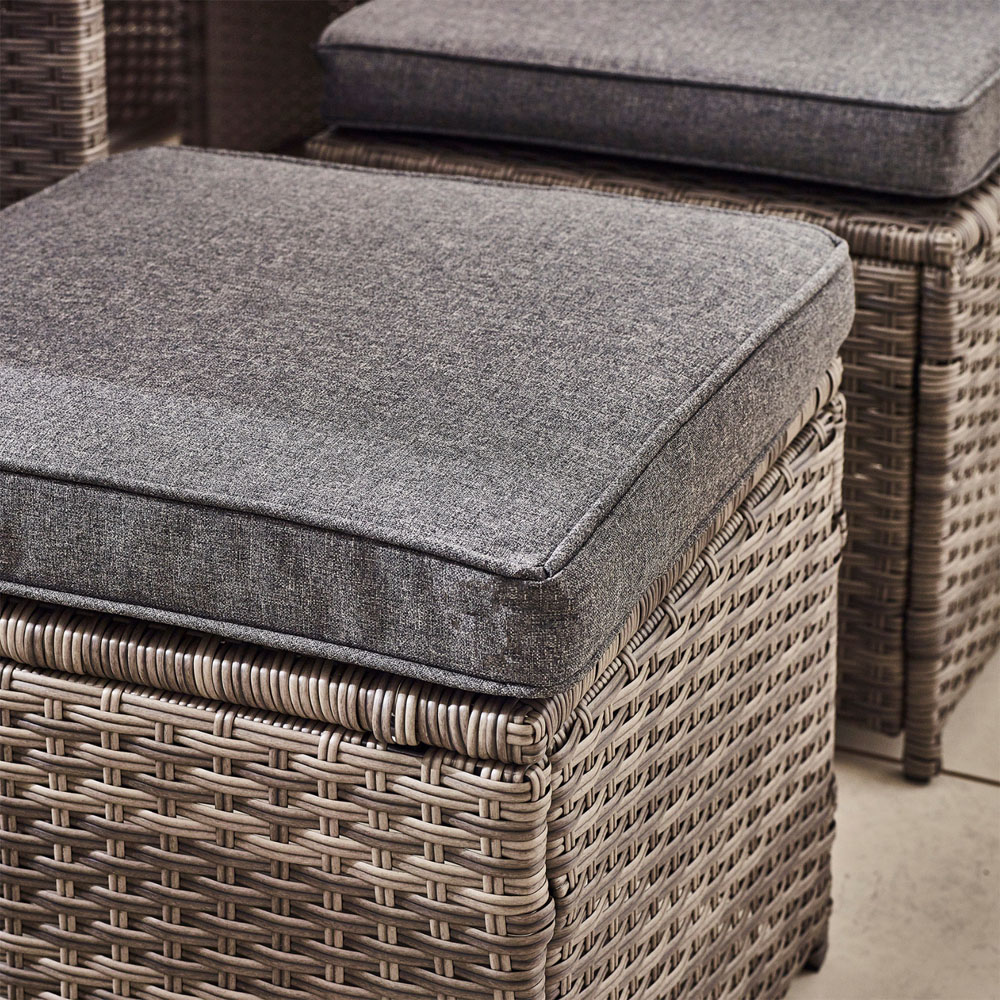 Furniturebox Marseille Rattan 10 Seater Dining Set Grey Image 4