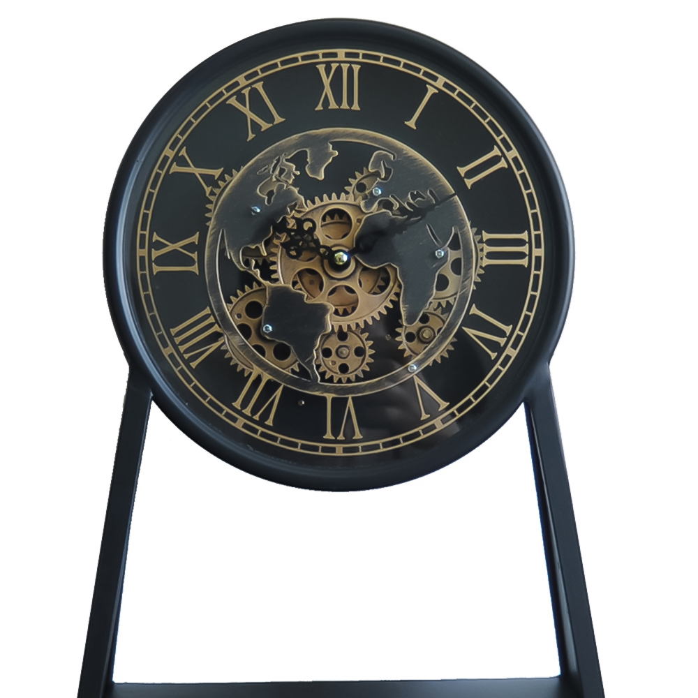 Acacia Home Single Drawer Black Table Clock 51cm Image 3