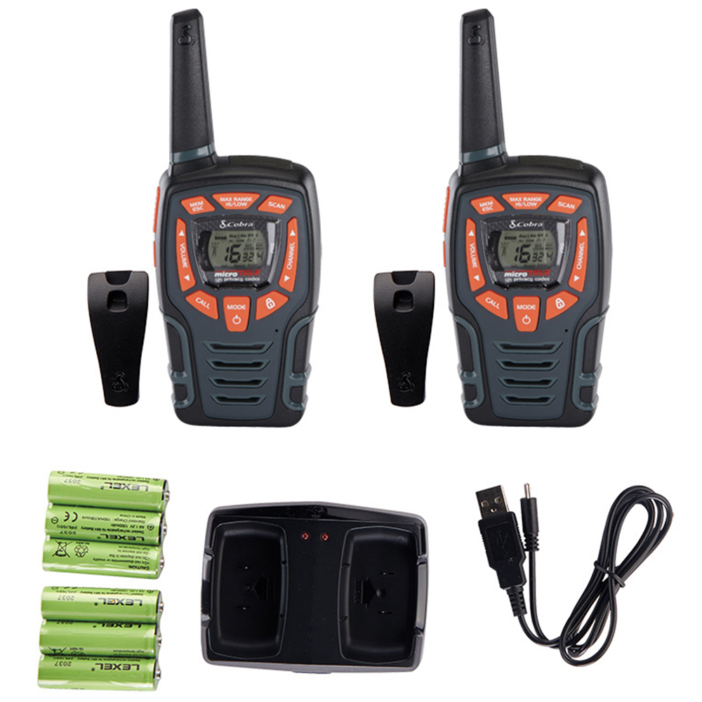 Cobra AM855 PMR Black Walkie Talkie 10km 2 Pack Image 4