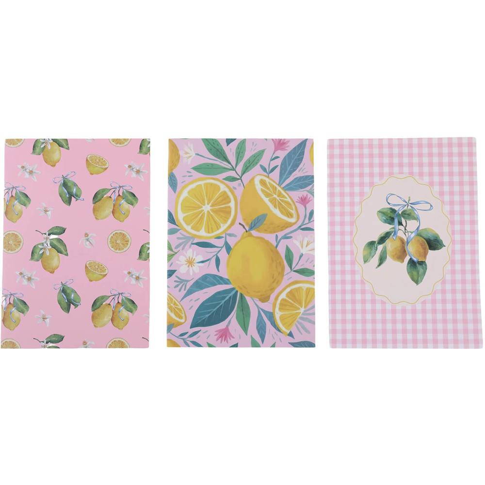 Pack of 3 Lemon Bows Notebooks Image 2