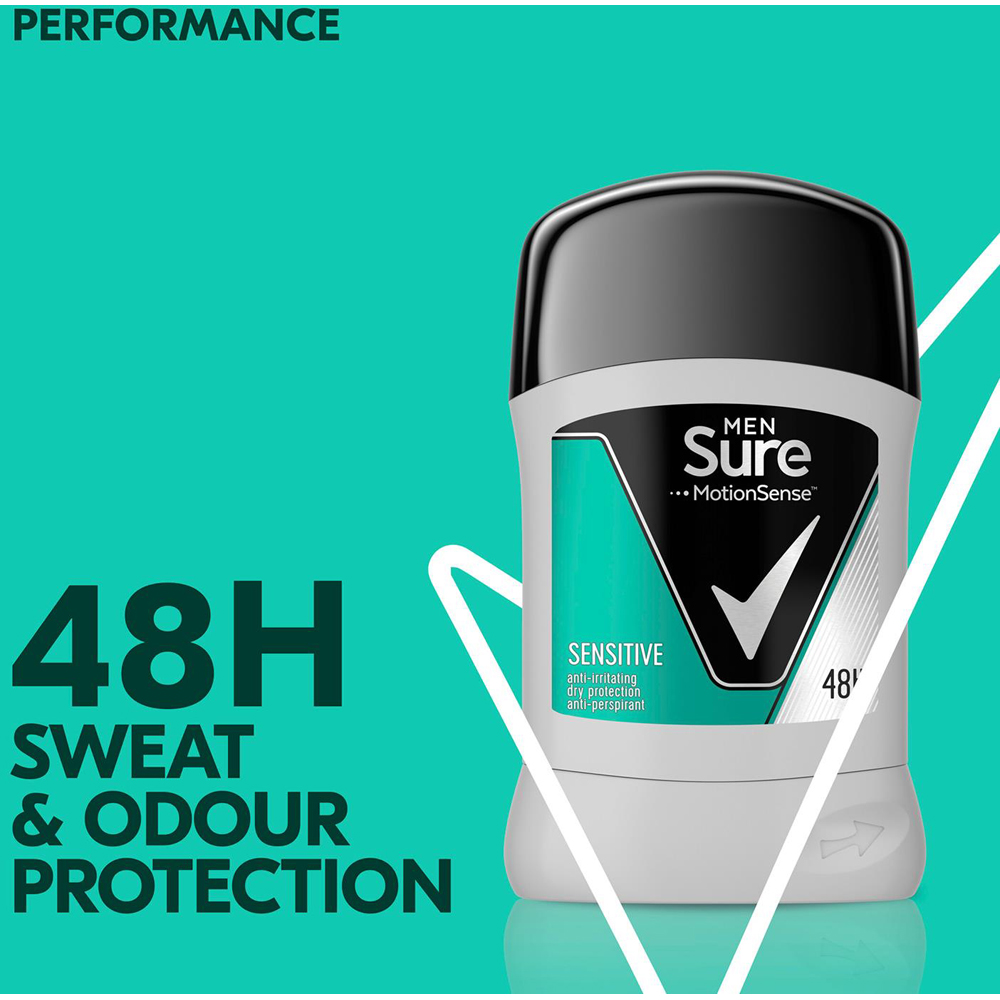 Sure Men Motion Sense Sensitive Deodorant Stick 50ml 12 Pack Image 4