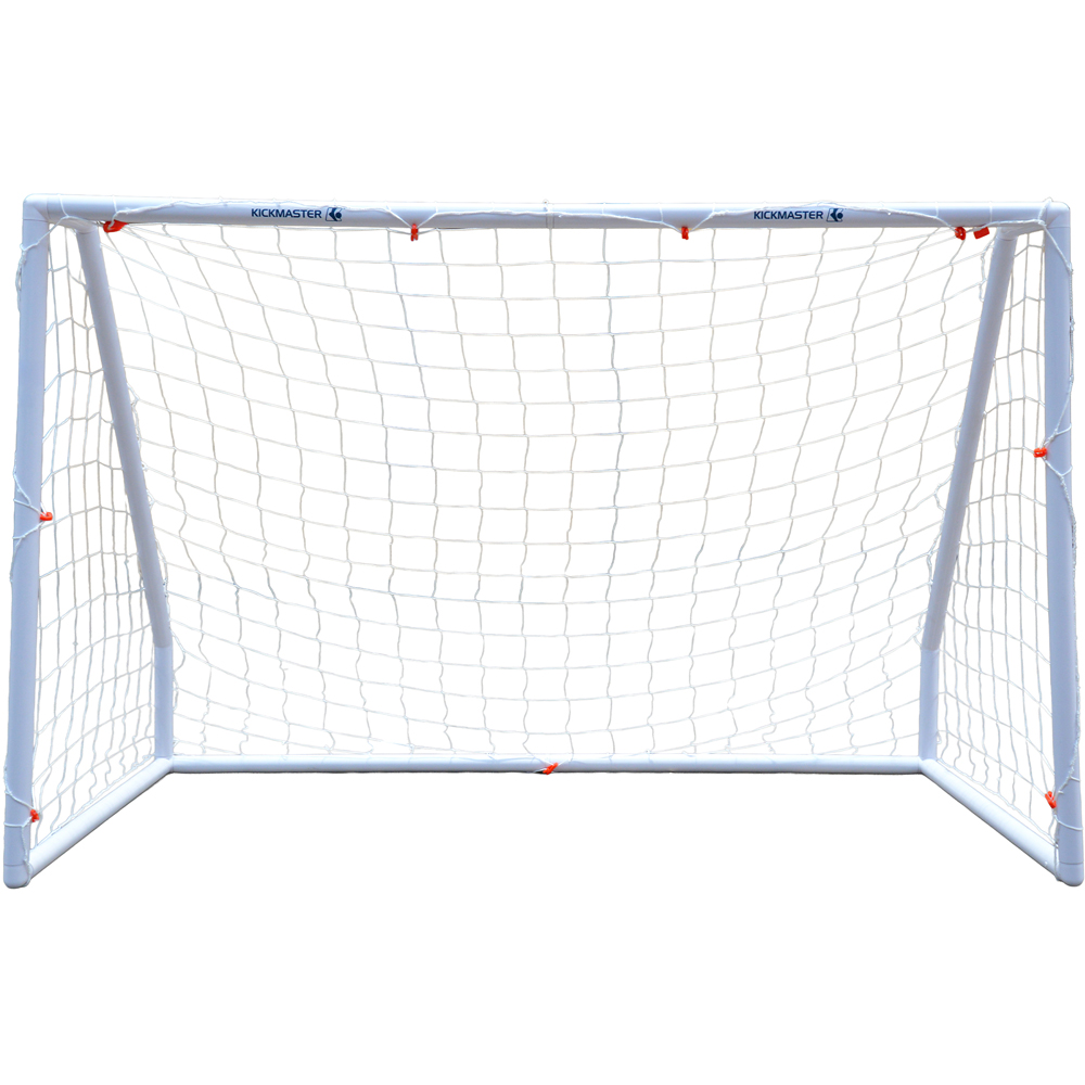 Kickmaster 42mm White Premium PVC Frame Soccer Goal 6ft Image 2
