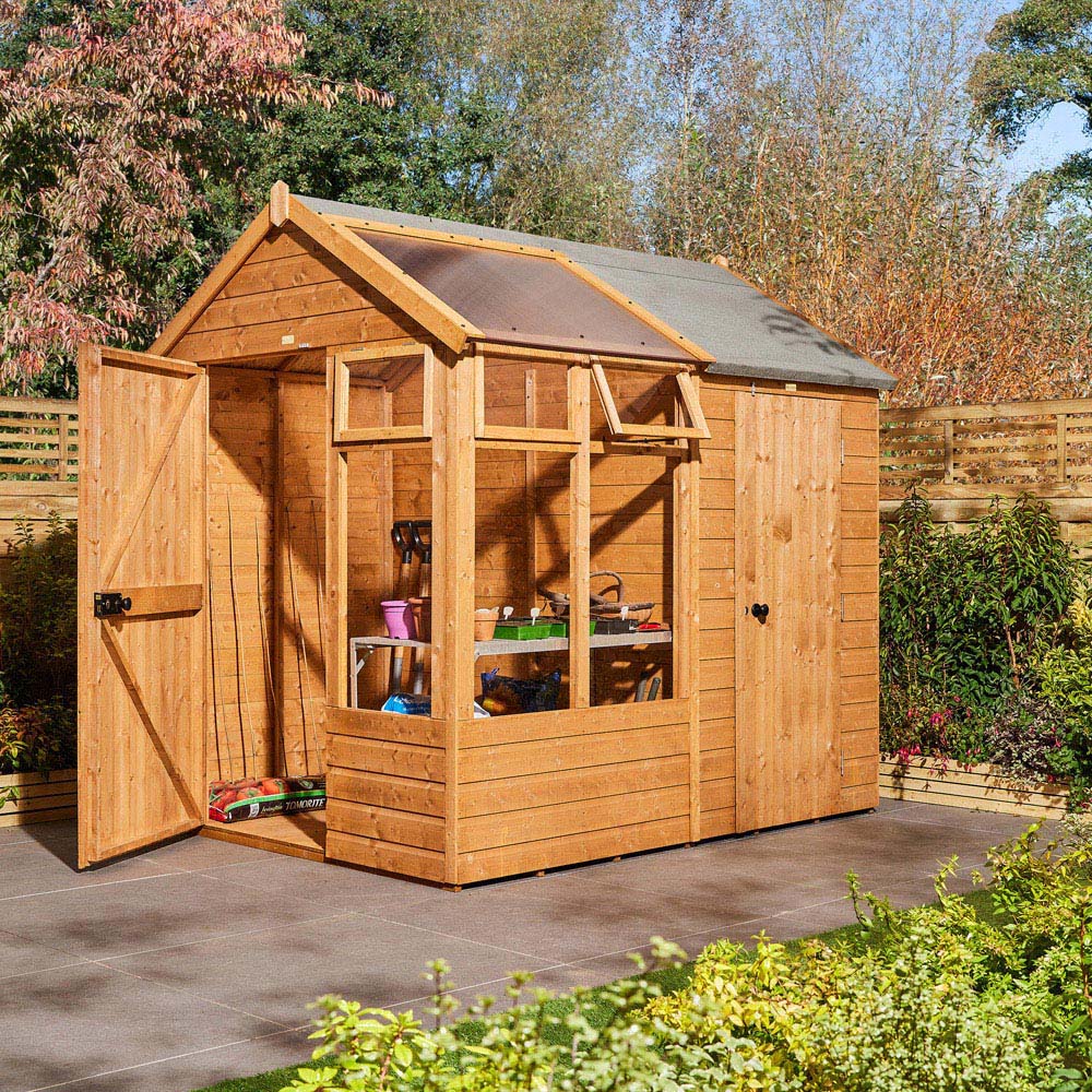 Rowlinson 8 x 6ft Growhouse with Store Image 7