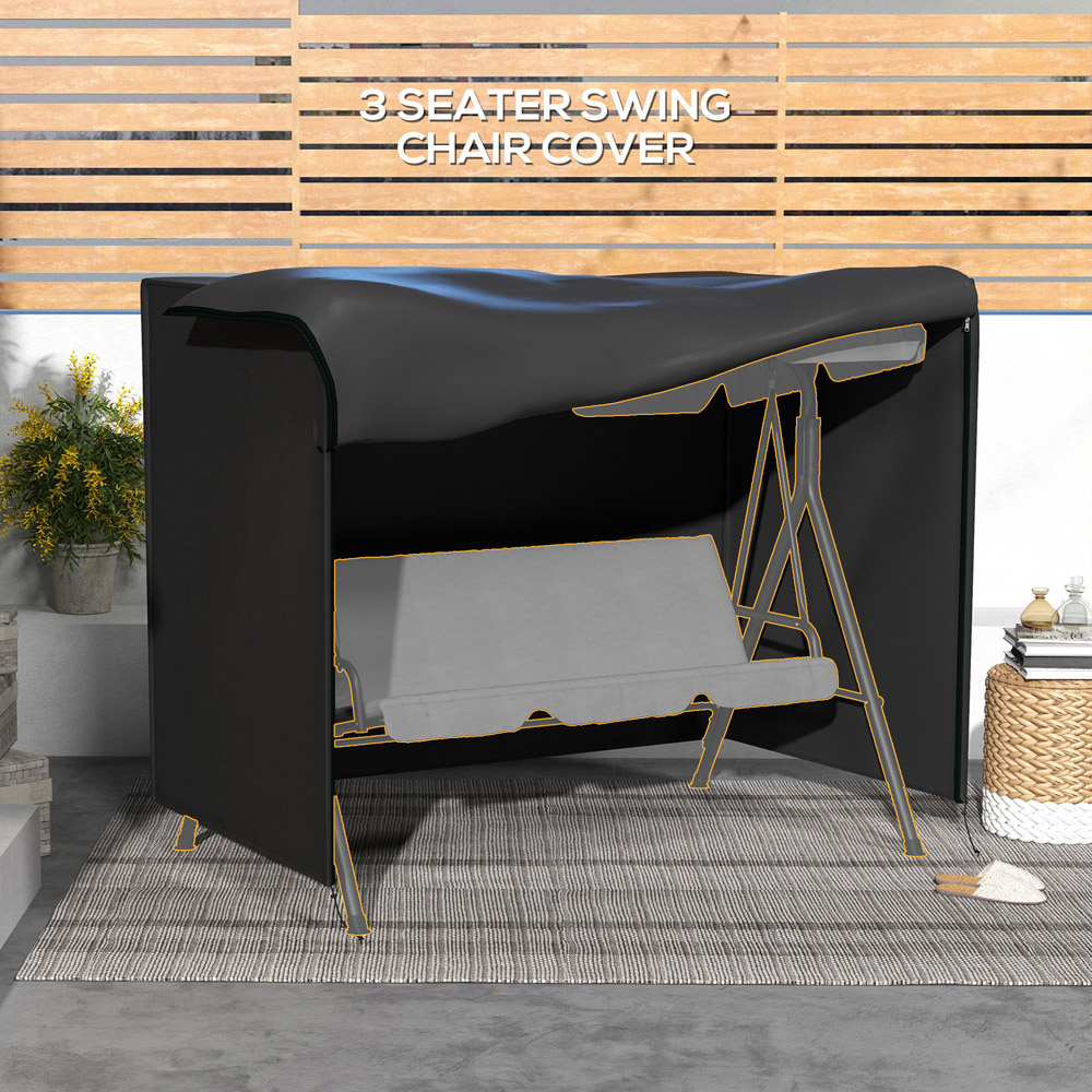 Outsunny Black Garden Furniture Protector Cover 164 x 205 x 124cm Image 4
