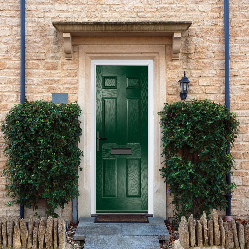 Crystal-Direct Muirfield Solid Green GRP None Glass Right Hand Open Front Door 2090 x 920mm Image 2