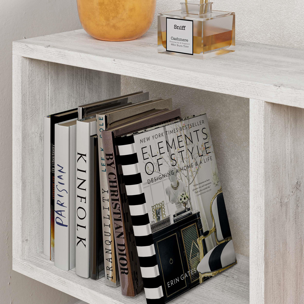 Decortie Homemania 4 Shelf Ancient White Modern Side End Table Image 3