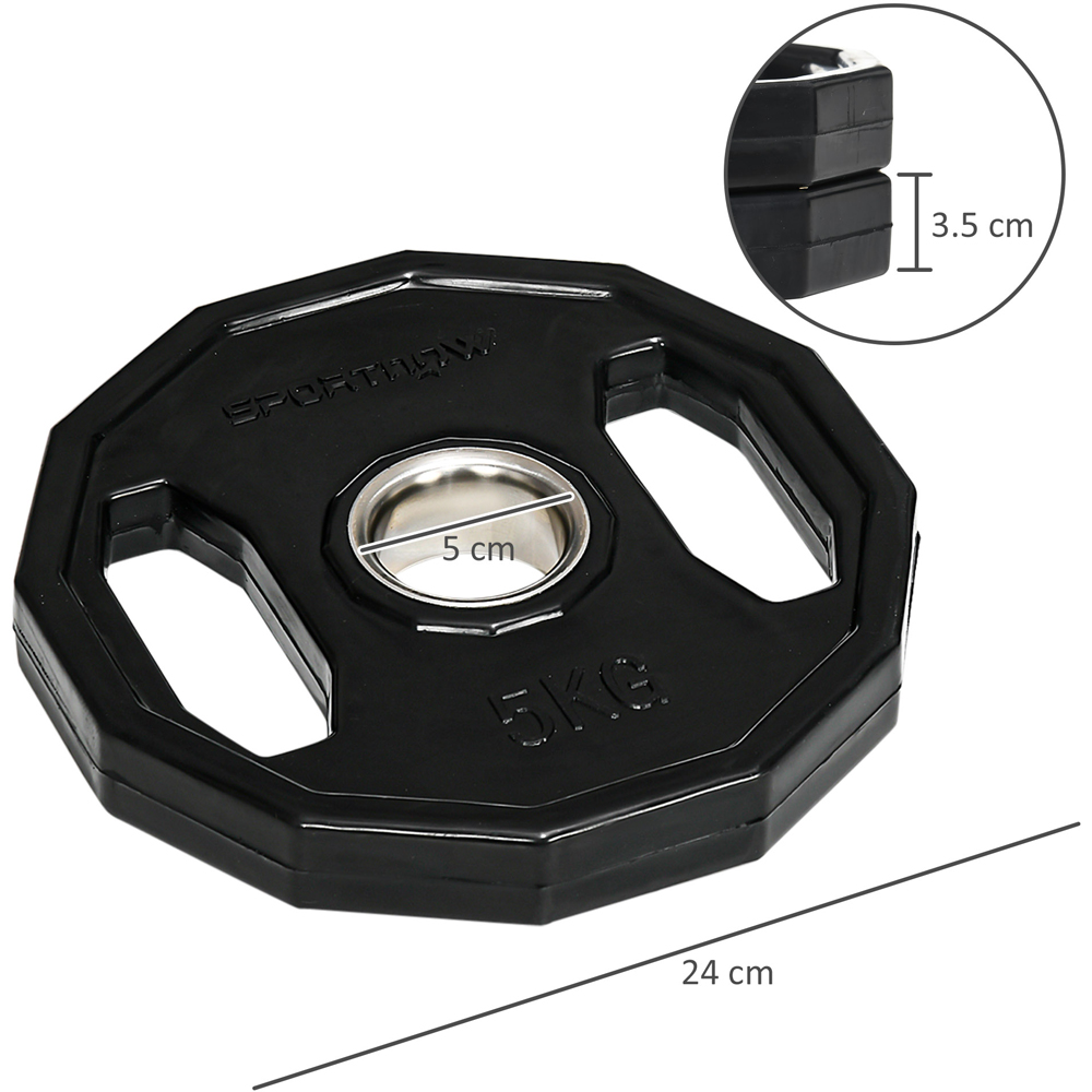 SPORTNOW Olympic Weight Plates Set with Holes 5kg 2 Pack Image 9