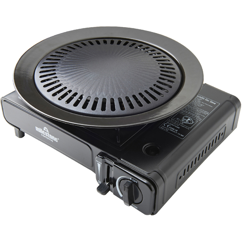 Milestone Camping Portable Non-Stick Grill Plate with Electric Stoves Image 1