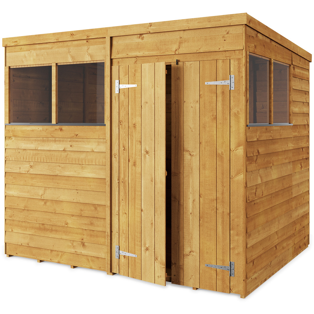StoreMore 8 x 6ft Double Door Overlap Pent Shed Image 1
