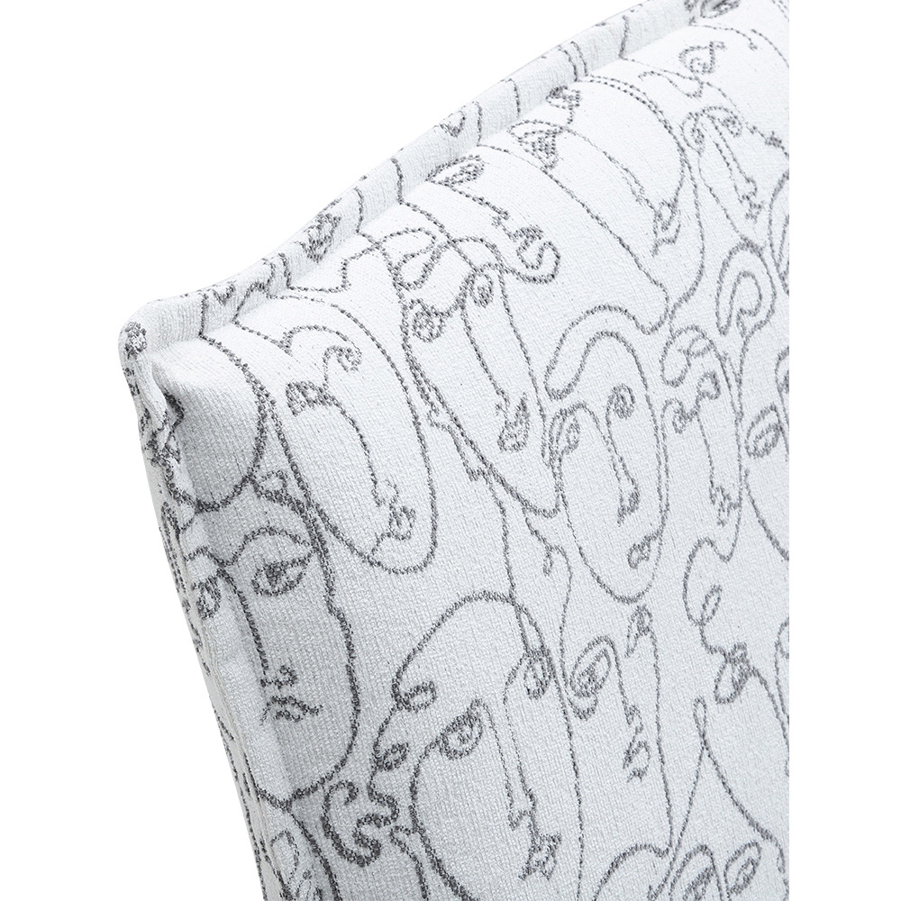 Living and Home Modernism White Accent Chair with Metal Base Image 4