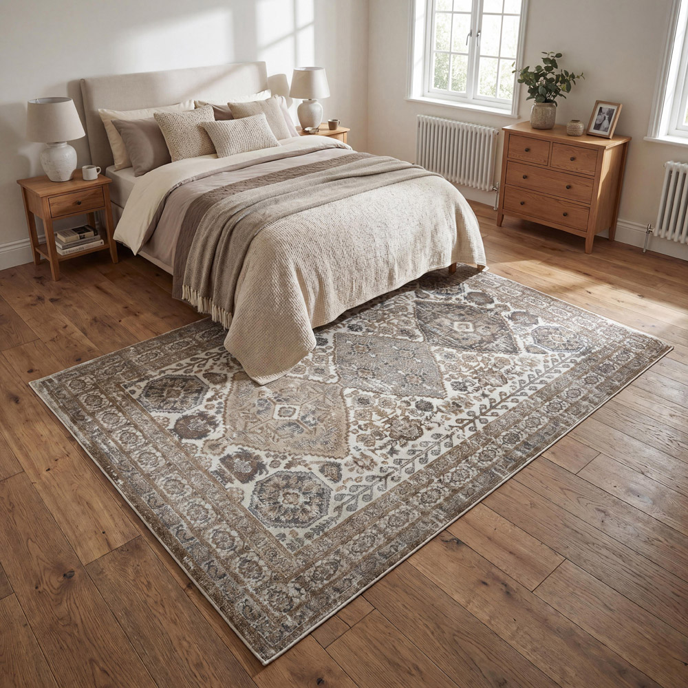 Arthouse Muse Traditional Diamond Natural Rug 160 x 230cm Image 1