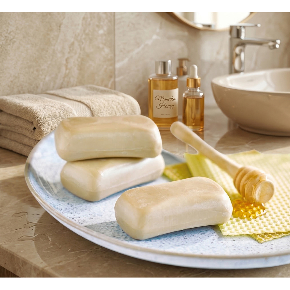 Avilo Goat Milk and Manuka Honey Soap 3 Pack Image 5