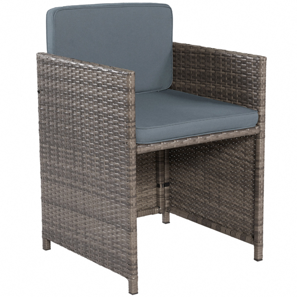 Home Detail Mekong 6 Seater Grey Rattan Garden Dining Set Image 3