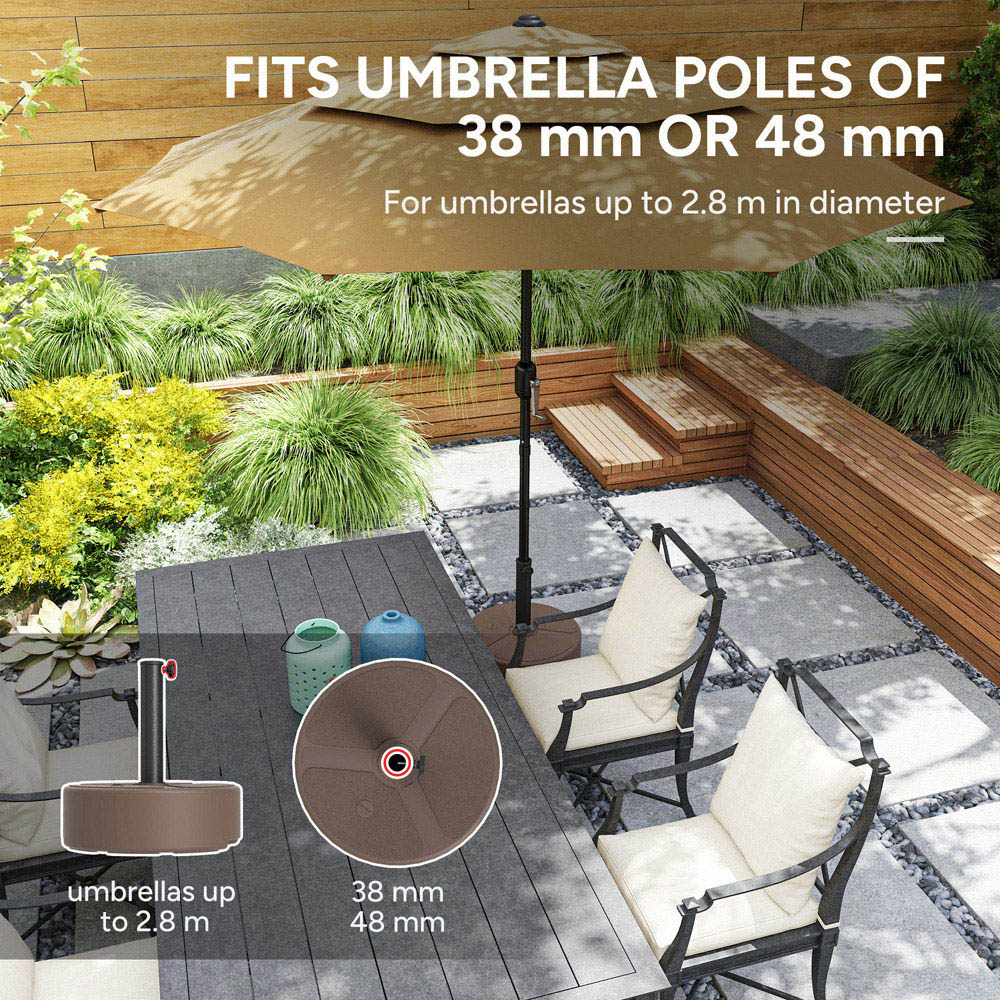 Outsunny Black Round Fillable Parasol Base Image 6