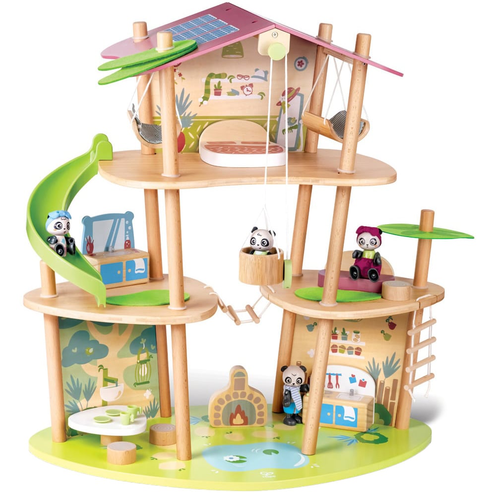 Hape Pandas Bamboo House Playset Image 1