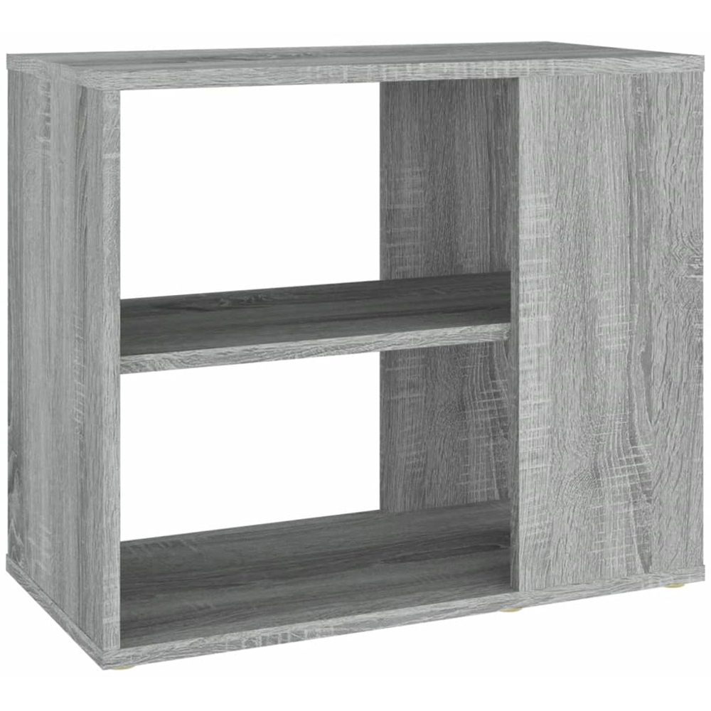 vidaXL 2 Shelf Grey Sonoma Oak Side Cabinet Image 2