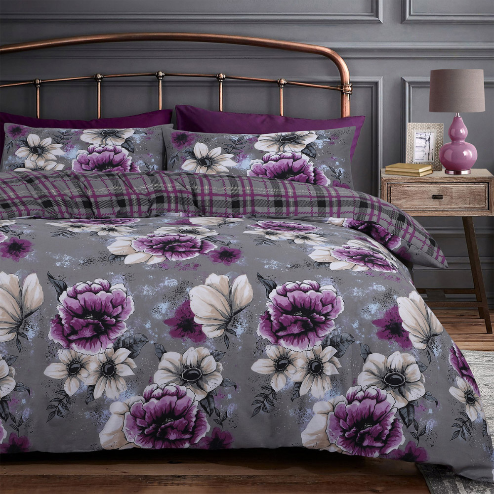Velosso EasyCare Single Classic Floral Reversible Duvet Set Image 1