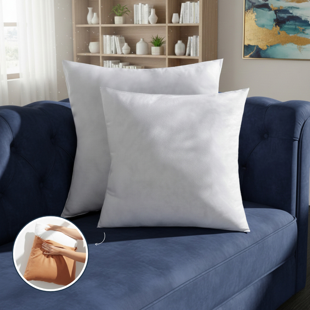 MHG Living White Hollowfibre Non-Woven Square Cushion Pad 45.7 x 45.7cm 2 Pack Image 3