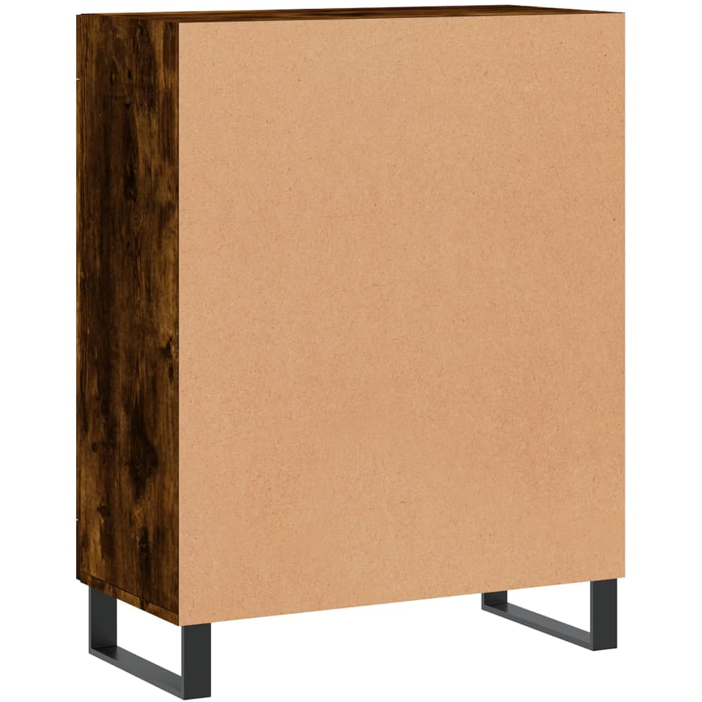 vidaXL 2 Glass Door Smoked Oak Sideboard Image 8