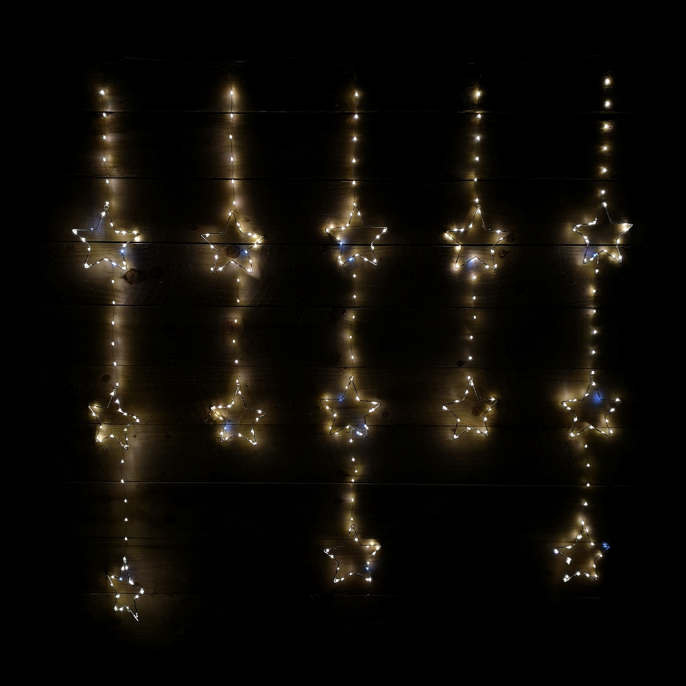 Samuel Alexander 312 White Mix Flashing Star LED Christmas Curtain Light Image 4