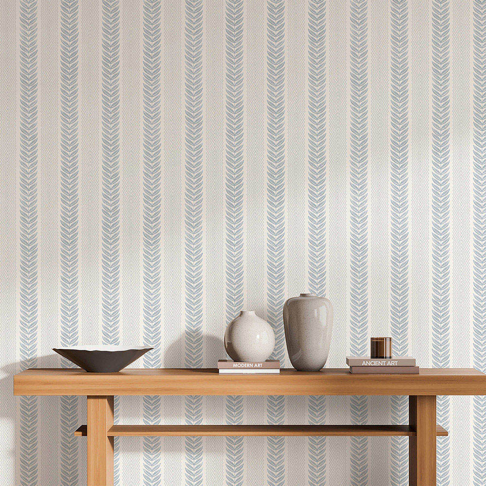 Rasch Wallpaper Chelsea Stripe Blue Wallpaper Image 3