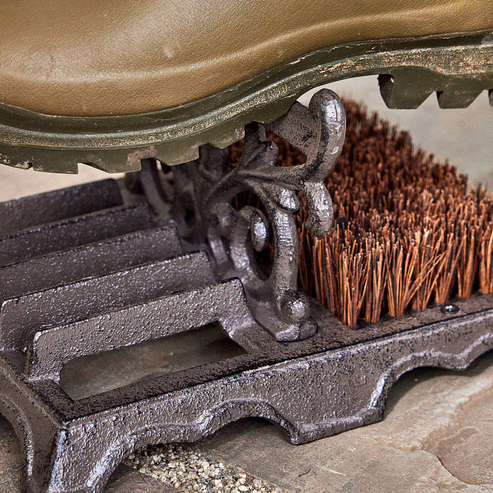 Dibor Brown Cast Iron Scrolled Boot Brush Scraper Image 5