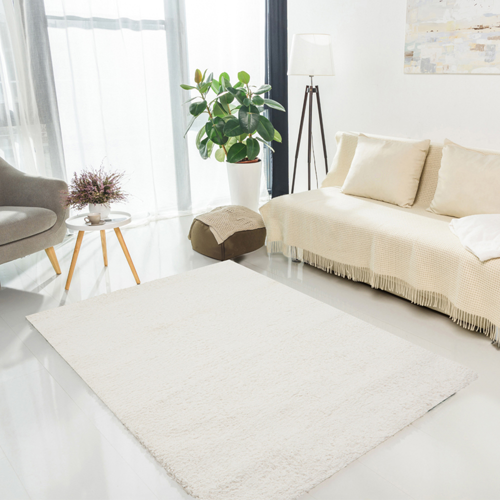 DS Living Cloud Luxe Plain Ivory Rug 150 x 210cm Image 2