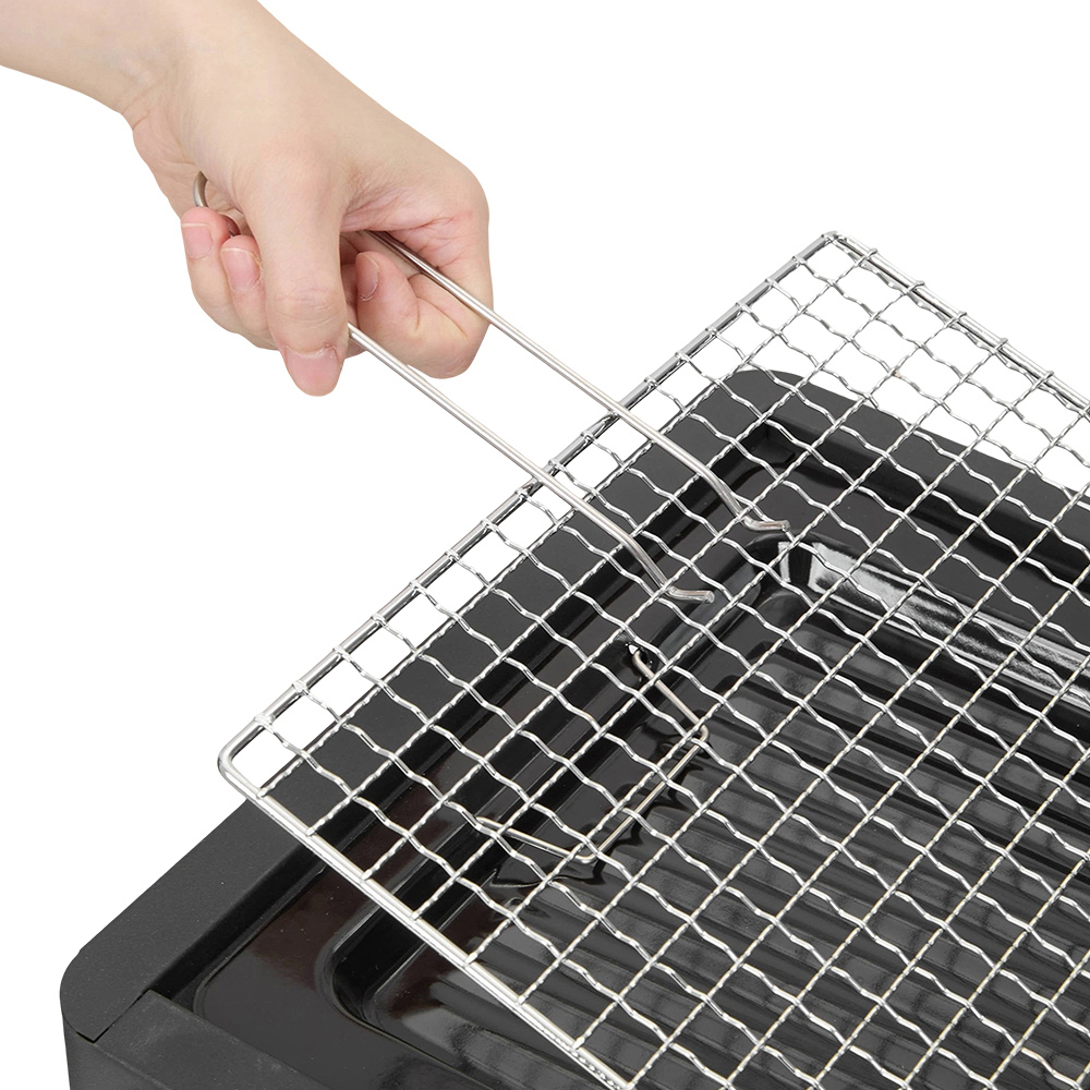 Living and Home Black Windproof Metal BBQ Grill and Tea Stove Image 7