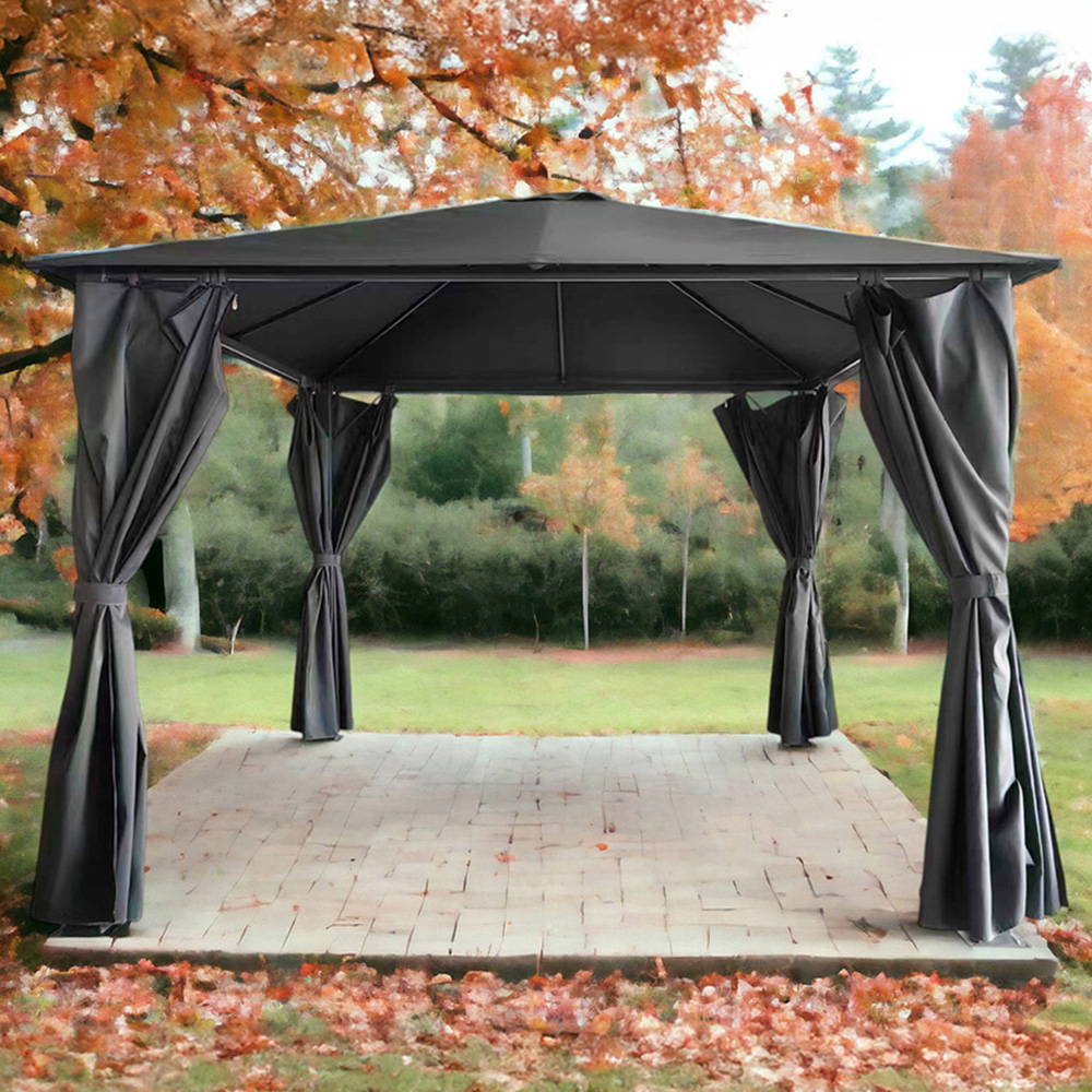 Royalcraft Titan 3 x 3m Grey Galvanised Steel Gazebo Image 1