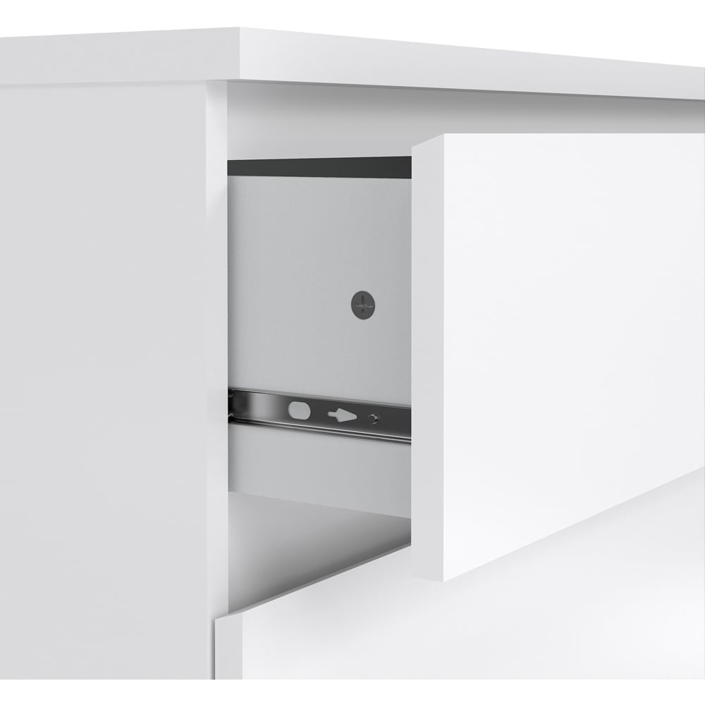 Florence 3 Drawer White High Gloss Chest of Drawers Image 5