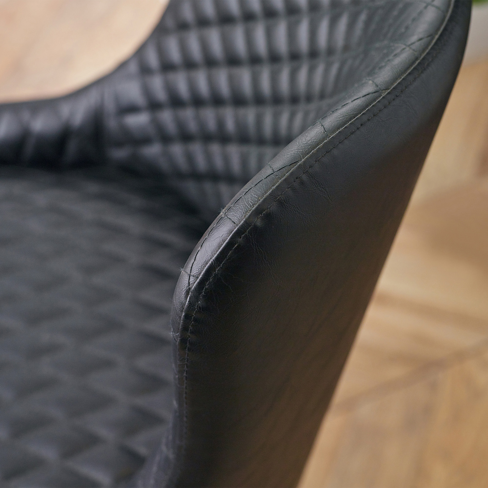 Julian Bowen Luxe Black Faux Leather Office Chair Image 7