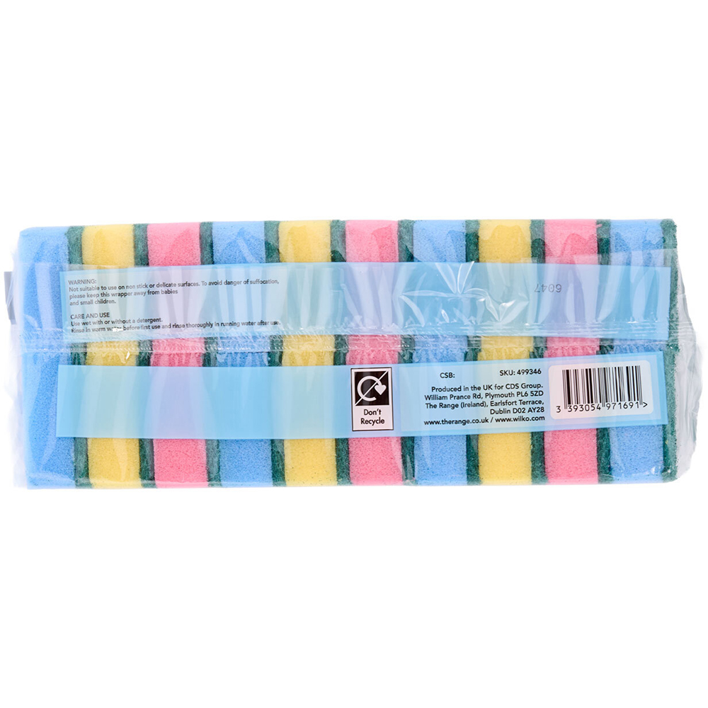Pack of 20 Multicolour Sponge Scourers Image 2