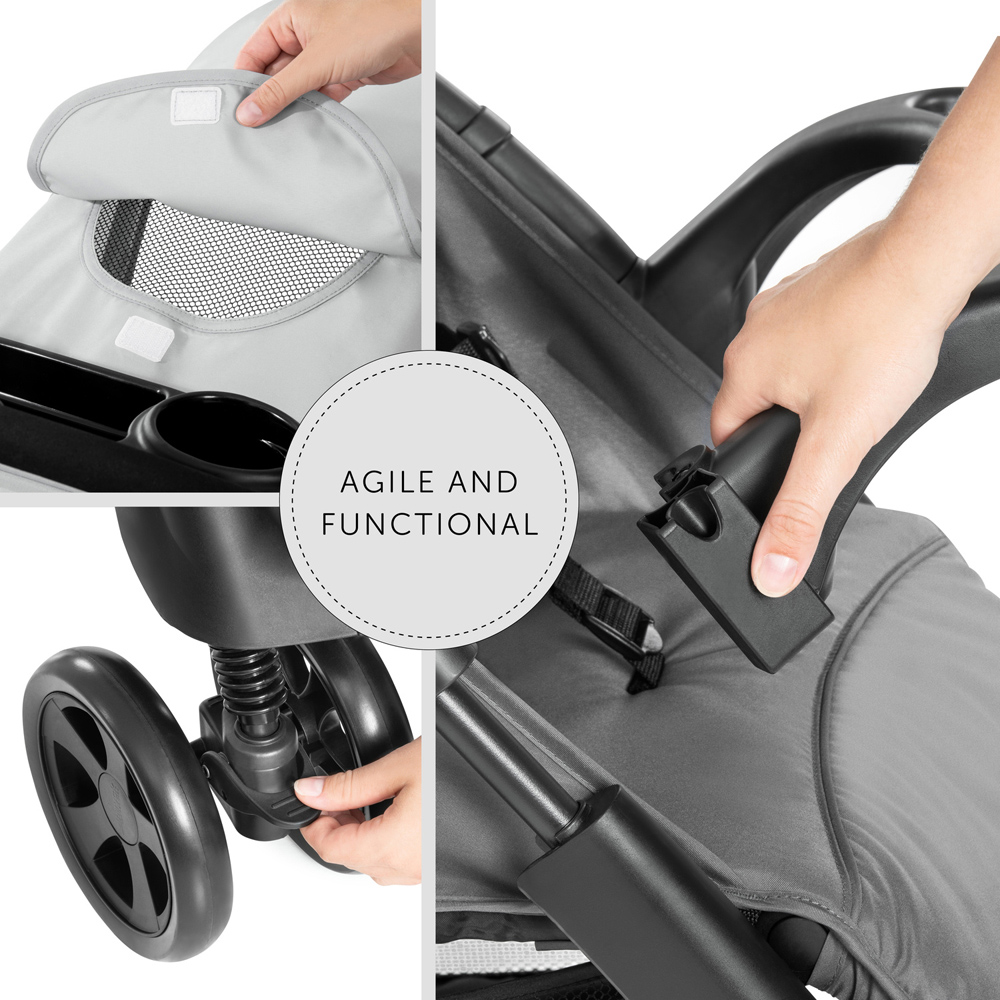 hauck Shopper Neo II Grey Baby Pushchair Stroller Image 5