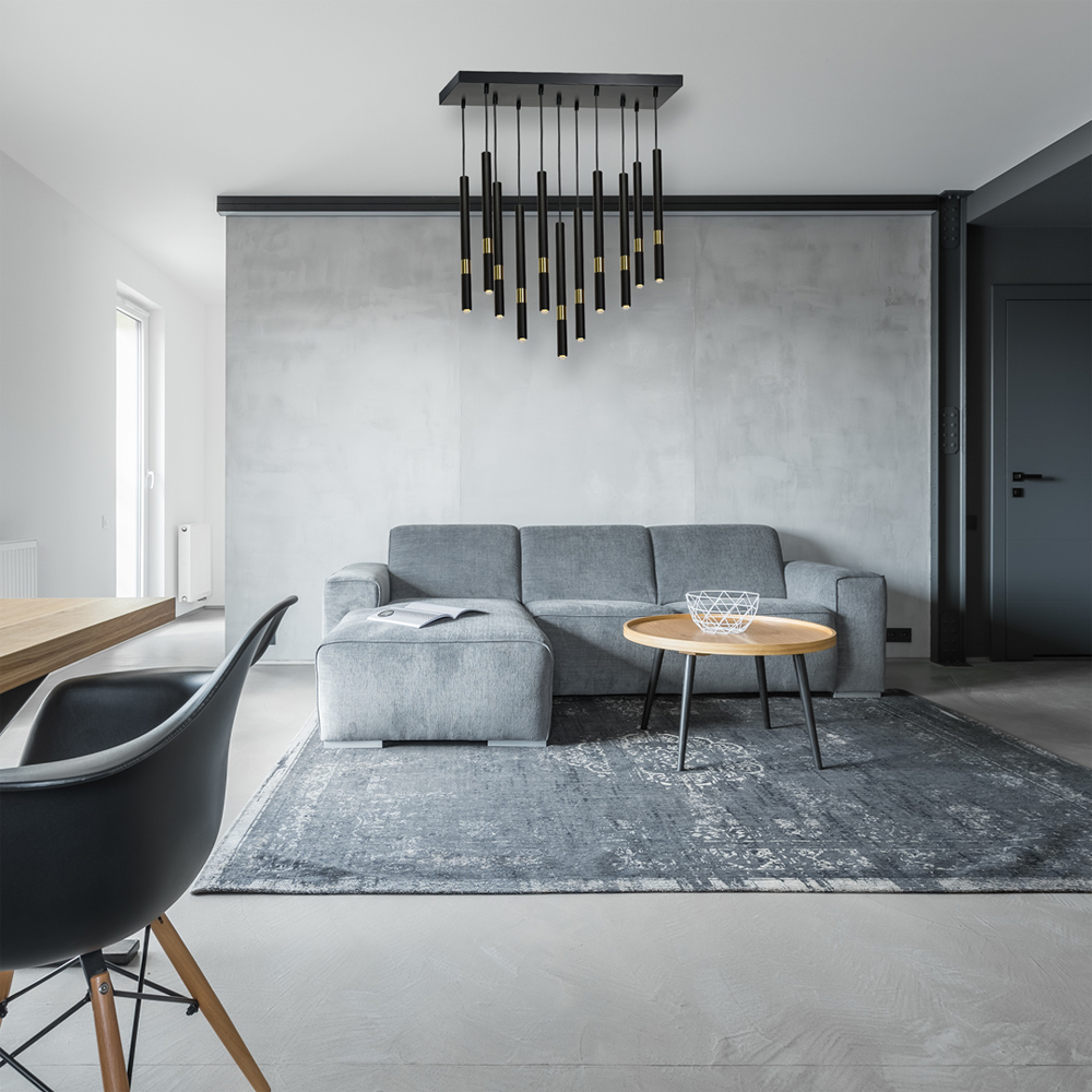 Milagro Monza Black Pendant Lamp 230V Image 4