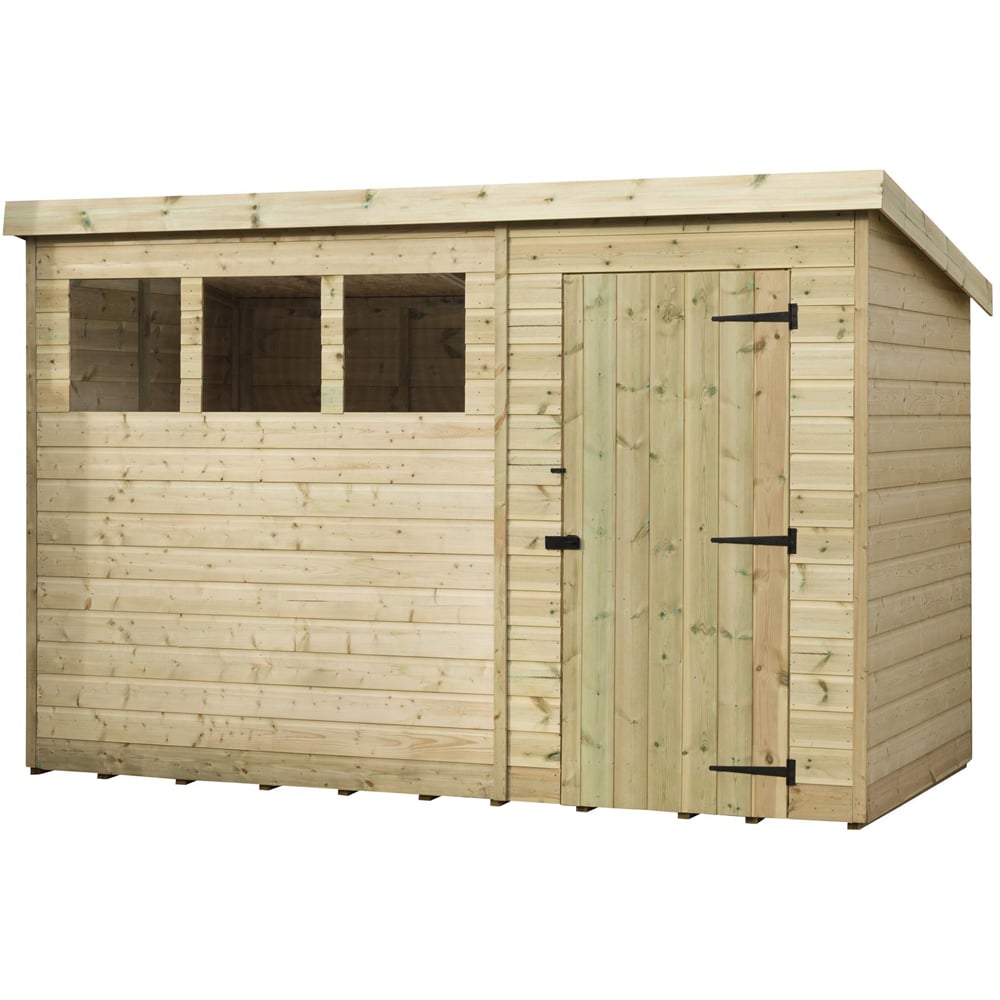 Empire Sheds 1500 10 x 3ft Tongue and Groove Pent Garden Shed Image 1