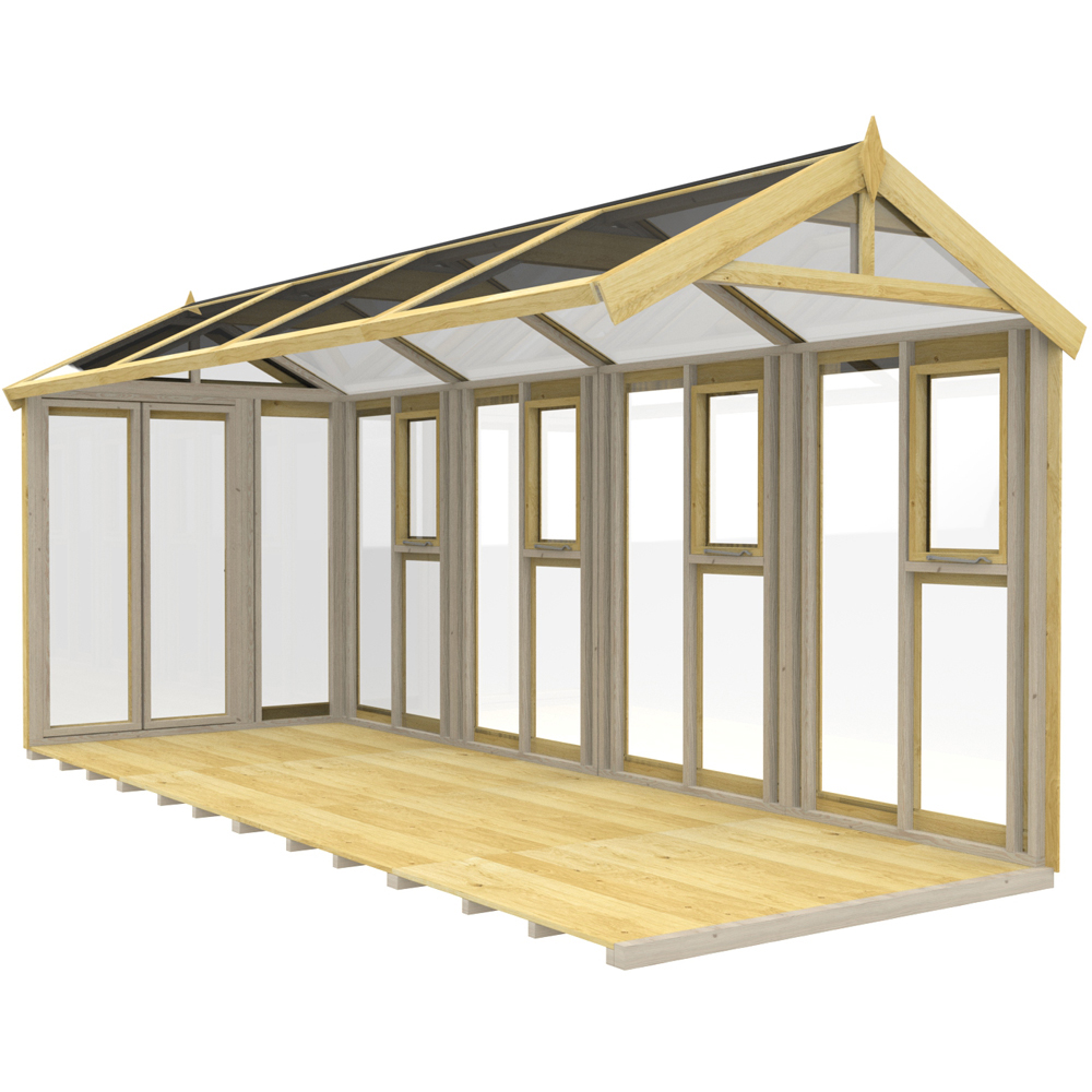 DIY Sheds Pressure Treated Tongue and Groove Timber and Glass 6 x 16ft Greenhouse Image 4