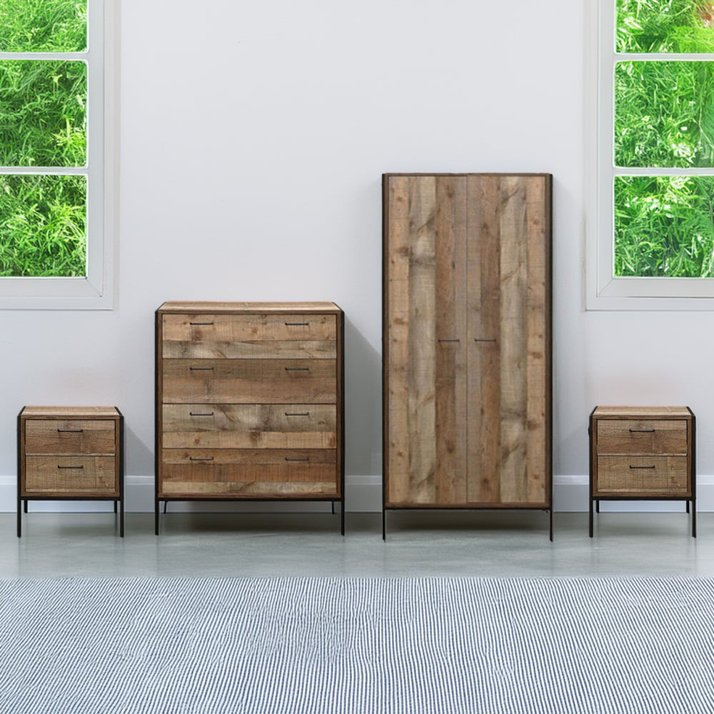Birlea Urban Wood Effect 4 Piece Bedroom Furniture Set Image 1