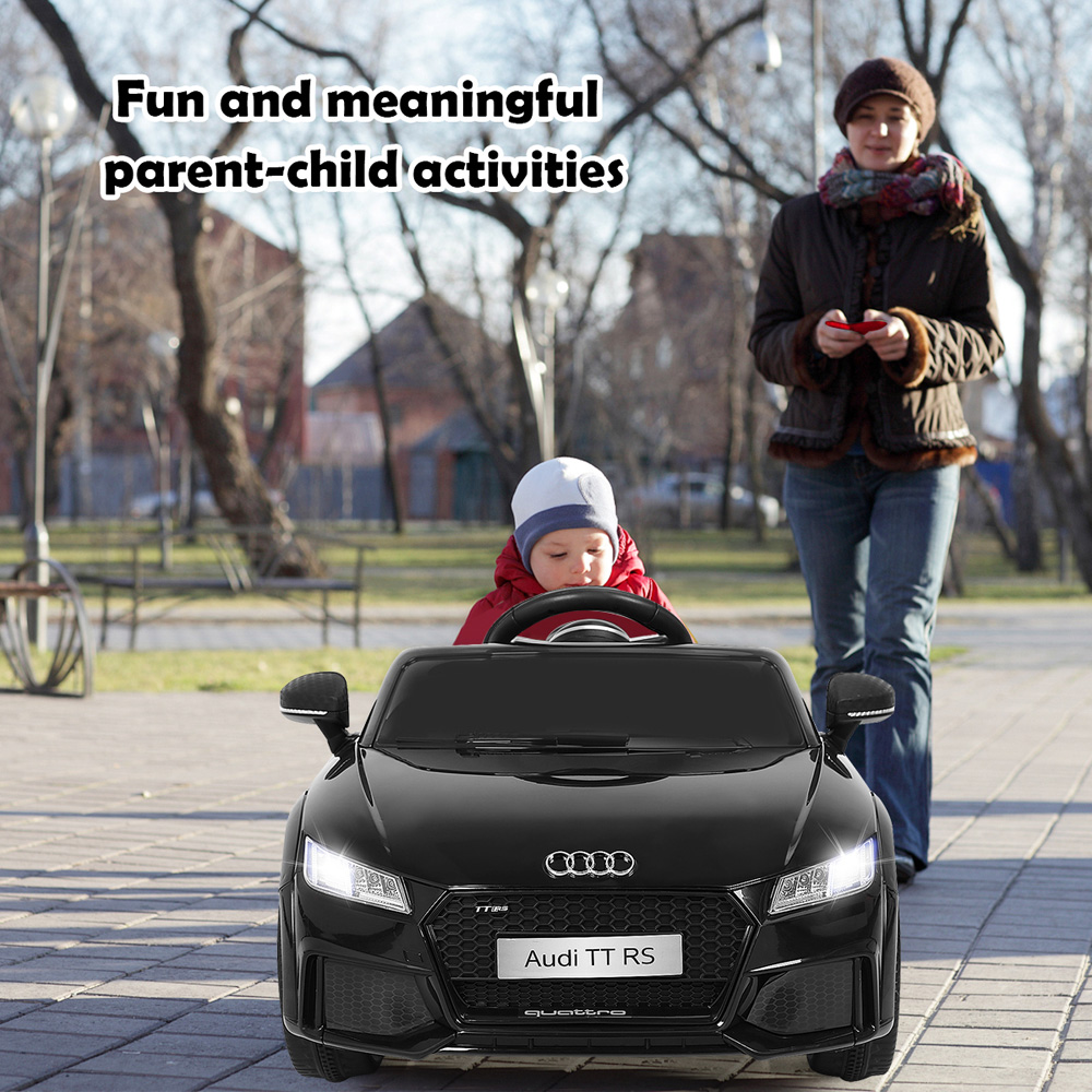 Costway Kids Black Licensed Audi TTRS Ride On Car with 2 Motors and MP3 Music 12V Image 6
