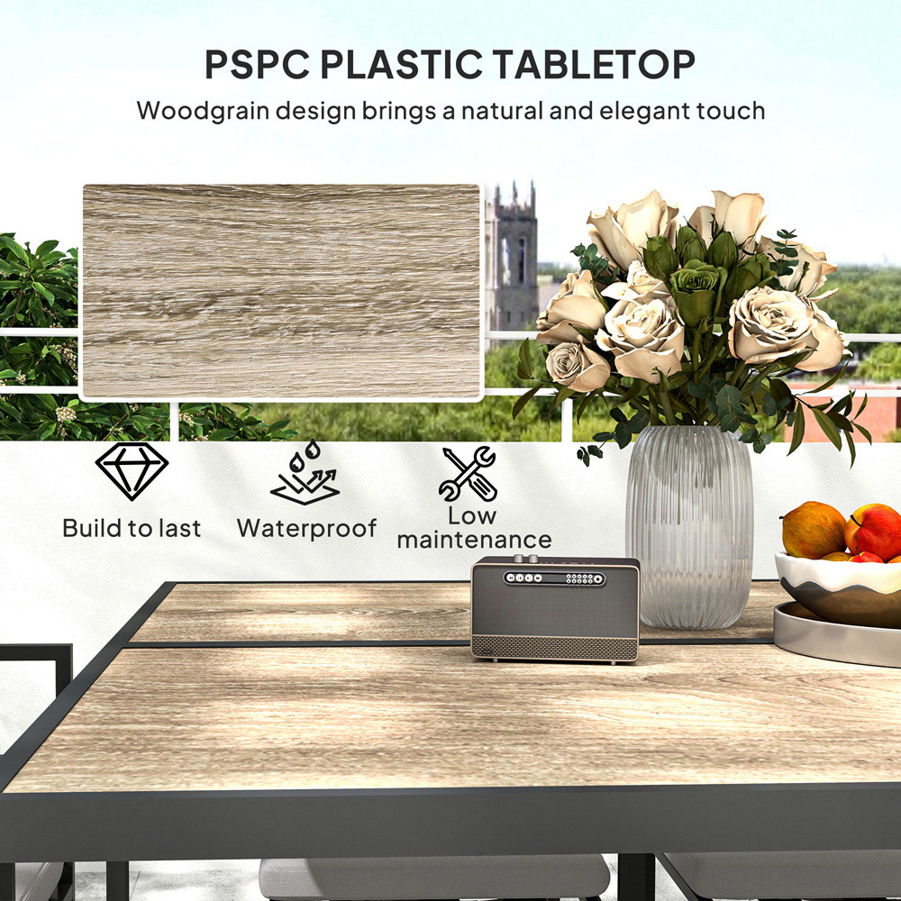 Outsunny 8 Seater Garden Dining Set with Cushions Image 6