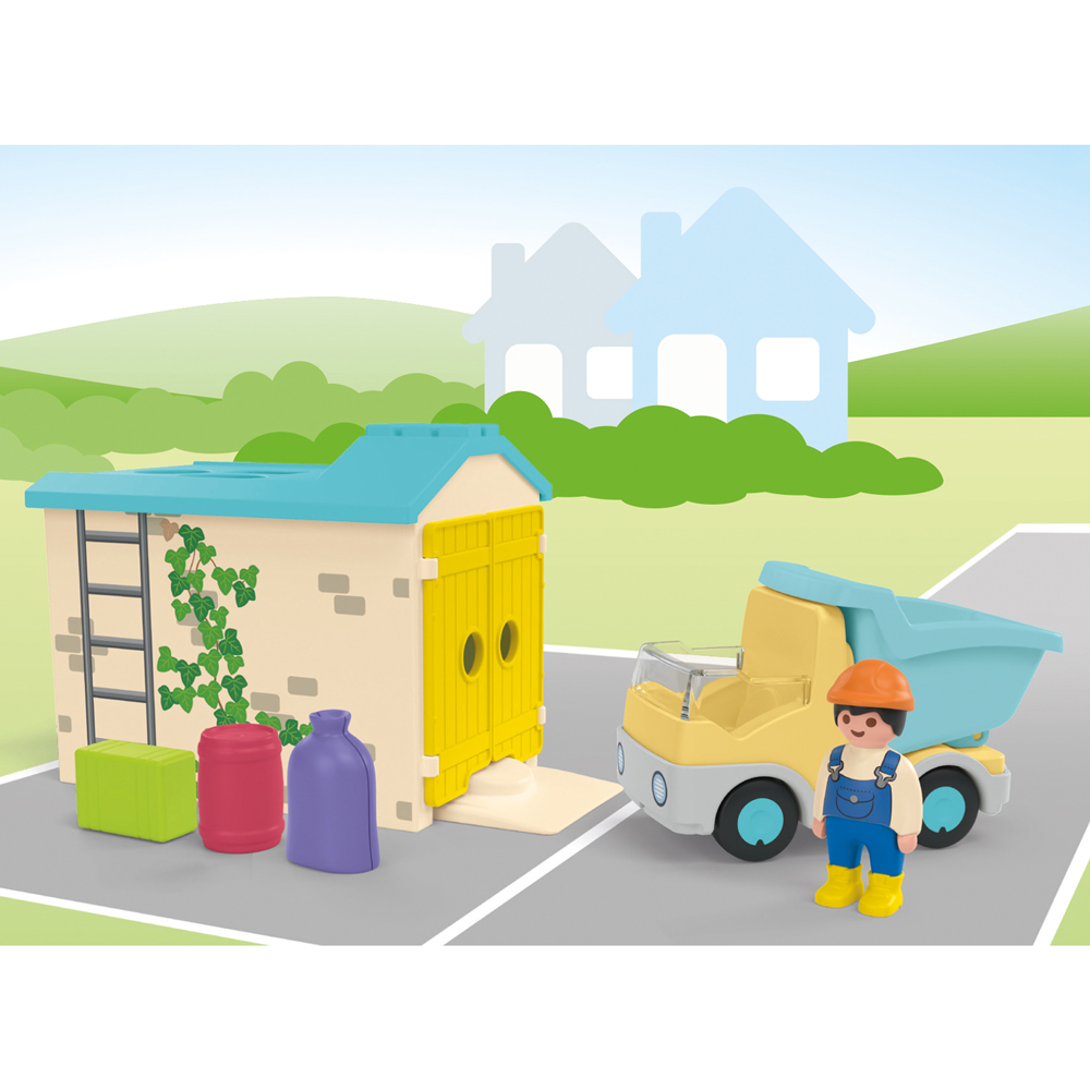 Playmobil Junior Construction Truck with Garage Playset Image 7