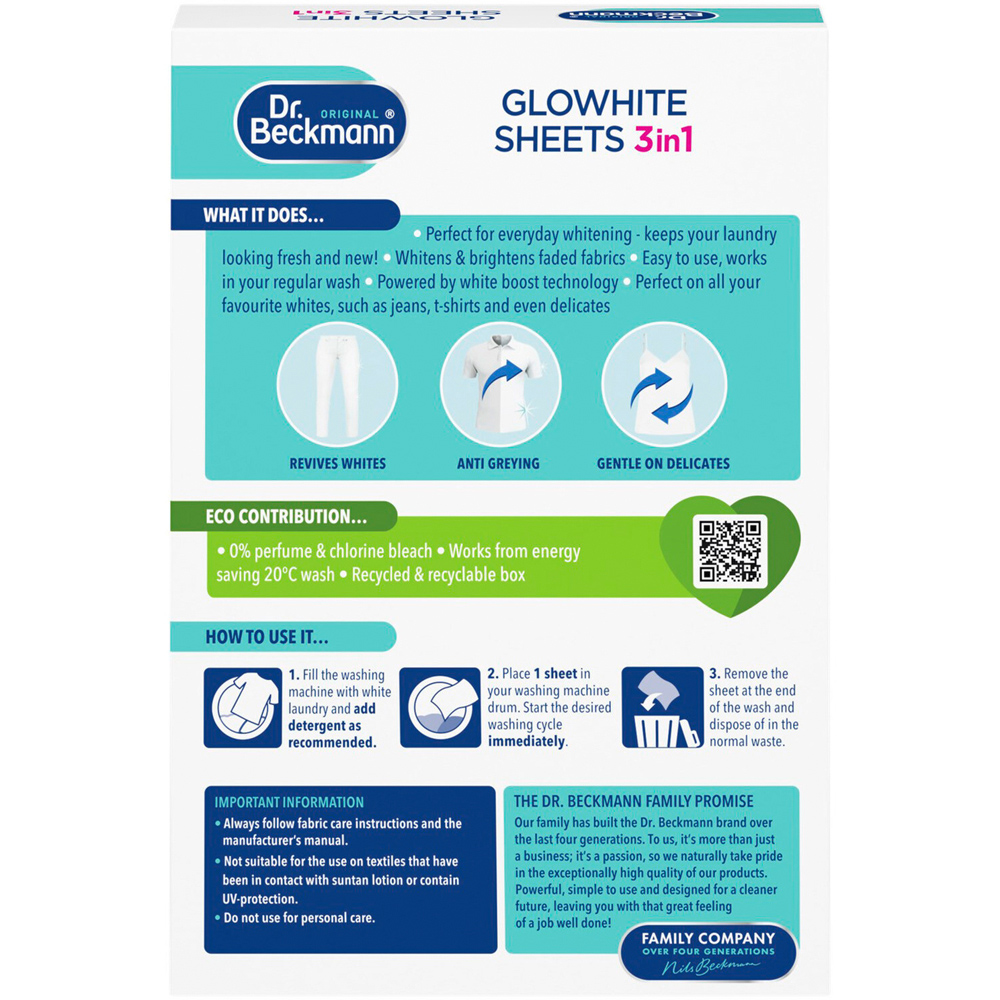 Dr. Beckmann 3-in-1 GloWhite Washing Sheets Image 2