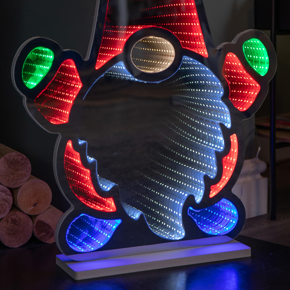 Samuel Alexander Multicolour LED Light Up Gnome Infinity Light Christmas Decoration 60cm Image 6