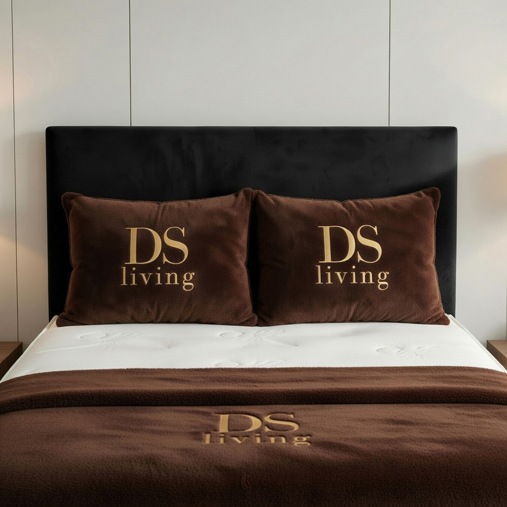 DS Living Prima Super King Size Black Plush Divan Bed Image 2