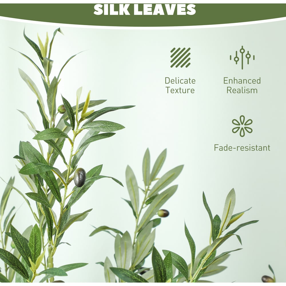 Portland Faux Potted Silk Olive Indoor Artificial Tree 180cm Image 5