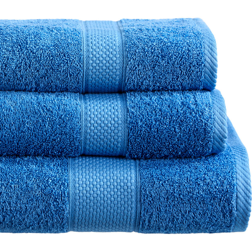 Imperial Hotel Quality Cobalt Combed Cotton Turkish Bath Mat Image 2
