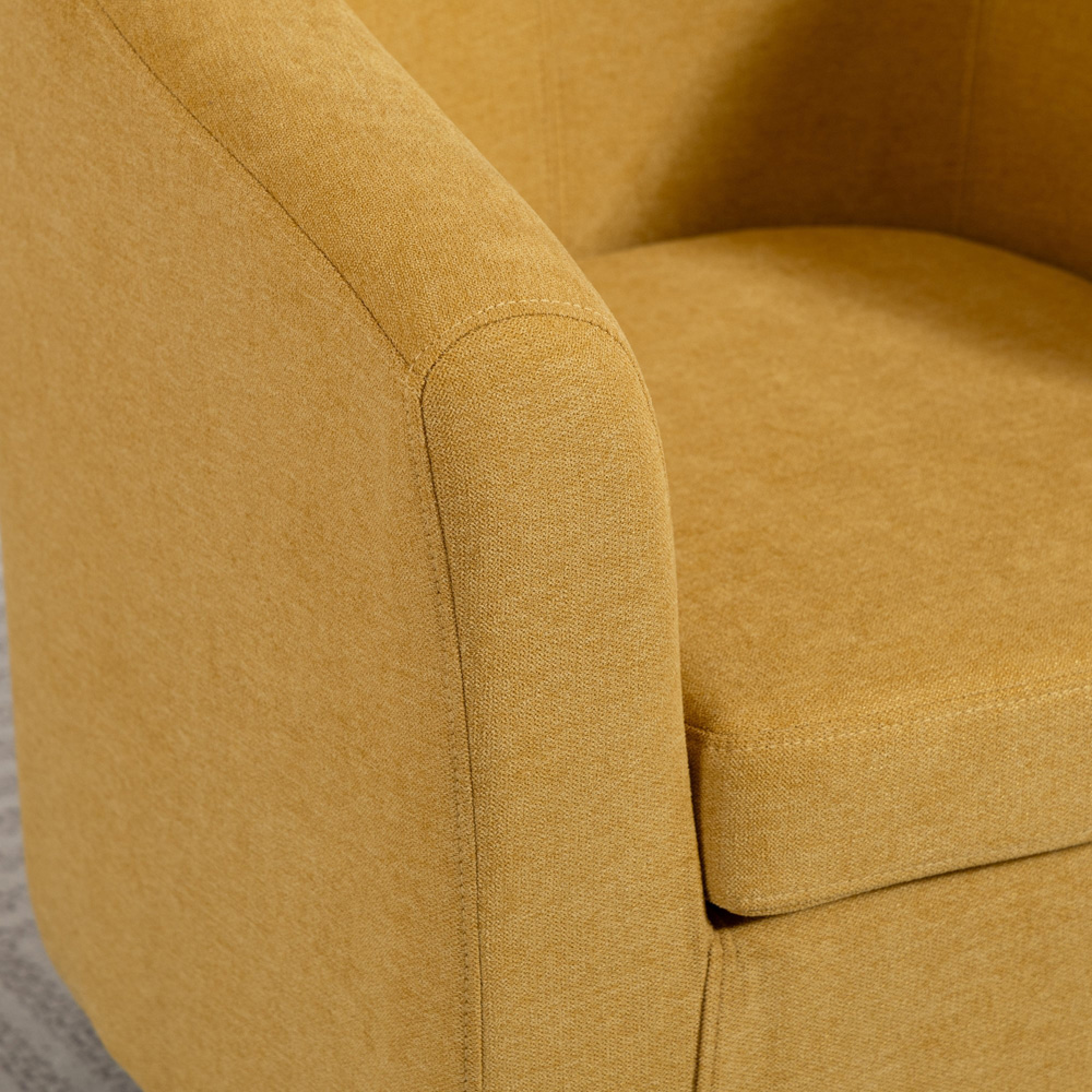 Artemis Home Beulah Yellow Fabric Accent Chair Image 2