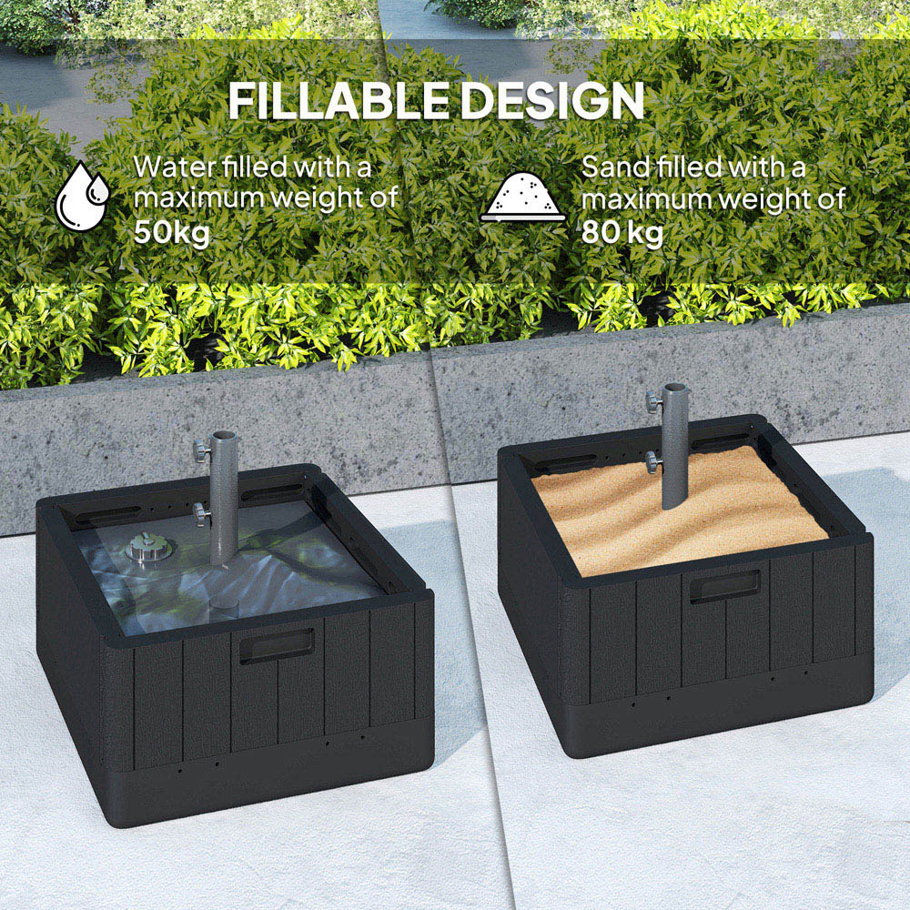 Outsunny Black Fillable Parasol Base Image 5
